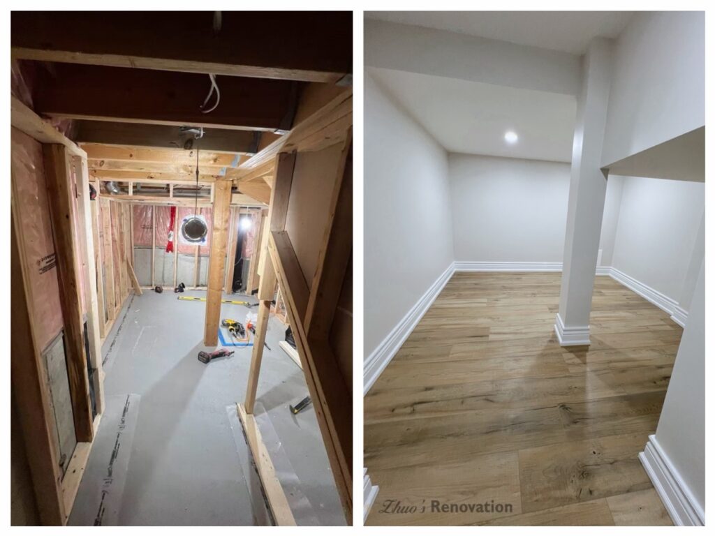 basement-room-pillar-before-after
